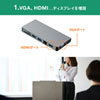 USB Type-C ドッキングハブ（VGA・HDMI・LANポート・SDカードリーダー付き）