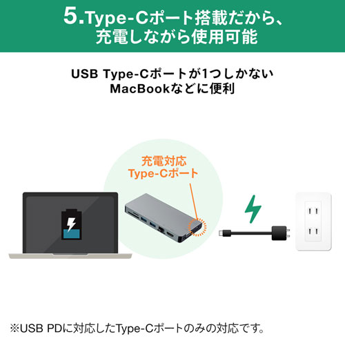 USB Type-C ドッキングハブ（VGA・HDMI・LANポート・SDカードリーダー付き）