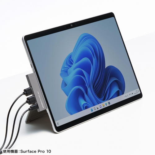 USB Type-C USBハブ（薄型・スリム・Type-Cポート・バスパワー・iPhone15対応・iPhone15plus対応・シルバー） USB-3TCH22SN サンワサプライ