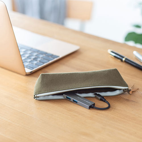 USB Type-C USBハブ（2ポート・薄型・スリム・バスパワー・iPhone15対応・iPhone15plus対応） USB-3TCH24SN サンワサプライ