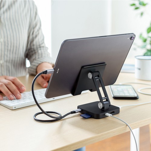USBドッキングハブ（タブレットスタンド付き・USB Type-C・ USB3.0×2