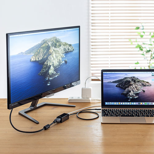 USB Type-Cハブ付き HDMI変換アダプタ（Type-Cポートｘ2）