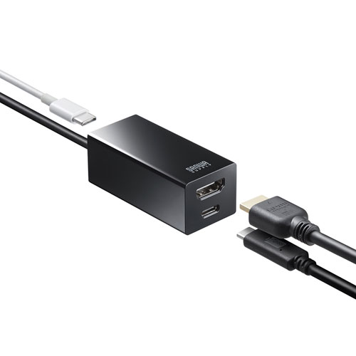 USB Type-Cハブ付き HDMI変換アダプタ（Type-Cポートｘ2）