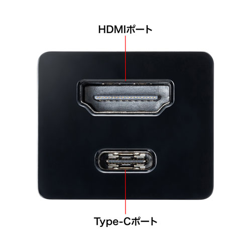USB Type-Cハブ付き HDMI変換アダプタ（Type-Cポートｘ2）