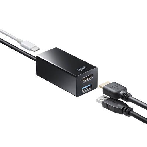 C HDMI　変換器 AD-ALCHDR02【USB Type-C-HDMI変換アダプタ（4K/60Hz/HDR対応