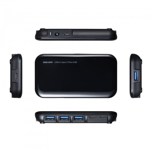 USBハブ 7ポート｜type-C・セルフパワー・電源付き・充電対応