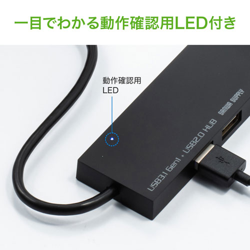 USBハブ （タイプCハブ・カードリーダー付き・3ポート・iPad Pro M4・iPad Air M2・ホワイト) USB-3TCHC16W サンワサプライ