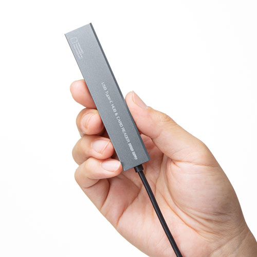 タイプCハブ（3ポート・コンボハブ・スリムハブ・カードリーダー付き・iPad Pro M4・iPad Air M2） USB-3TCHC19S サンワサプライ