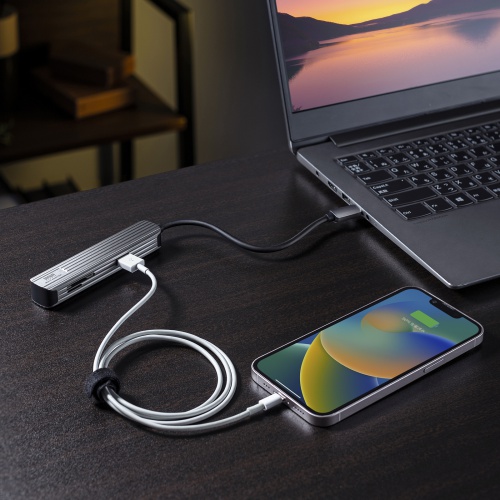 USB Type-Cマルチ変換アダプタ（HDMI・SD/microSDカードリーダー・iPhone15・iPhone15plus） USB-3TCHC5S サンワサプライ