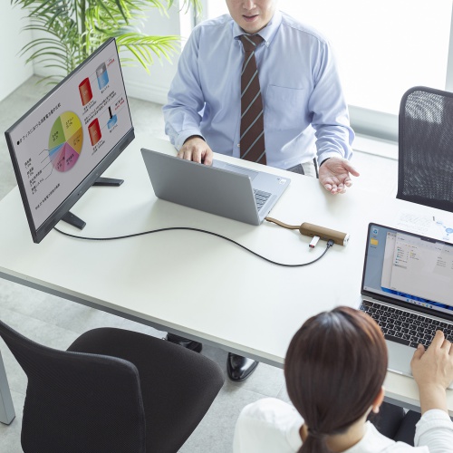 ドッキングステーション（USB・タイプCハブ・HDMI・LAN付・4K・30Hz・PD100W対応・抗菌・シリコン・耐衝撃・モバイル・カーキ） USB-3TCHLP10K サンワサプライ