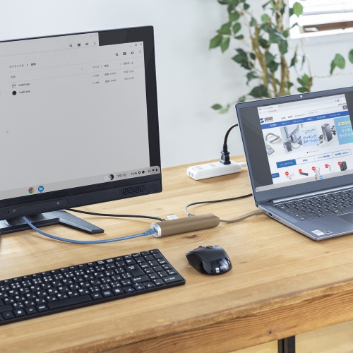 ドッキングステーション（USB・タイプCハブ・HDMI・LAN付・4K・30Hz・PD100W対応・抗菌・シリコン・耐衝撃・モバイル・カーキ） USB-3TCHLP10K サンワサプライ