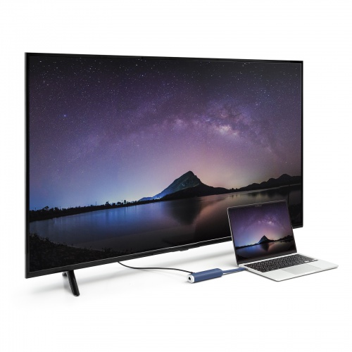 ドッキングステーション（タイプCハブ・HDMI・LAN付・4K・30Hz・PD100W・抗菌・シリコン・耐衝撃・モバイル・ネイビー） USB-3TCHLP10NV サンワサプライ