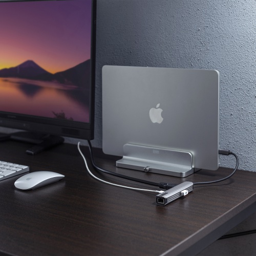 USB Type-Cマルチ変換アダプタ（HDMI・LAN・USB Type-C・PD対応・iPhone15・iPhone15plus） USB-3TCHLP7S サンワサプライ