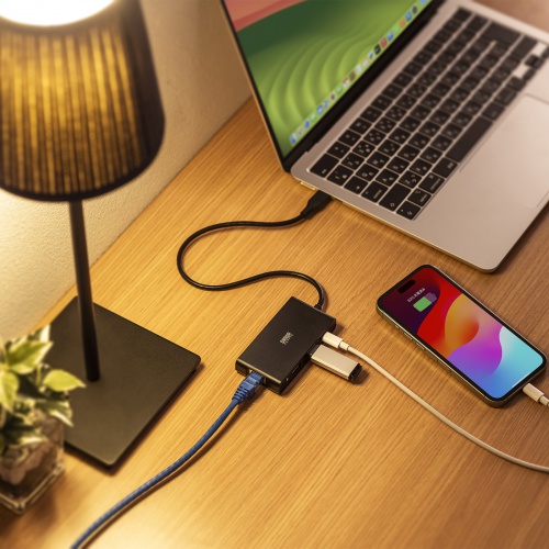 USBハブ タイプC 3ポート セルフパワー LAN 充電 サンワサプライ