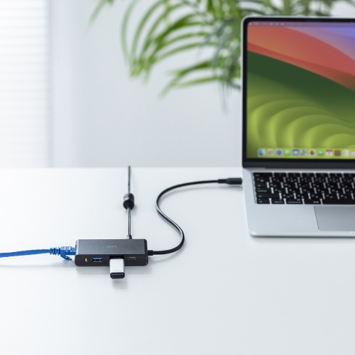 USBハブ タイプC 3ポート セルフパワー LAN 充電 サンワサプライ