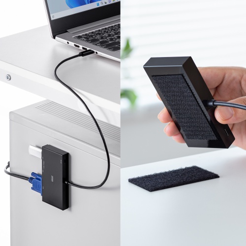 ドッキングステーション(タイプCハブ，USBハブ・PD100W・VGA・Type-C・ブラック） USB-3TCV1BK サンワサプライ
