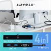 ドッキングステーション(タイプCハブ，USBハブ・PD100W・VGA・Type-C・ブラック） USB-3TCV1BK サンワサプライ