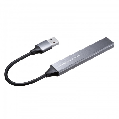 USBハブ（USB  A接続・USB A・4ポート・USB 5Gbps・USB2.0・スリムハブ・アルミ）