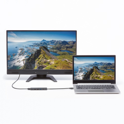ドッキングステーション（タイプCハブ・4K・USBハブ・3ポート・5Gbps対応） USB-5TCH15BK サンワサプライ