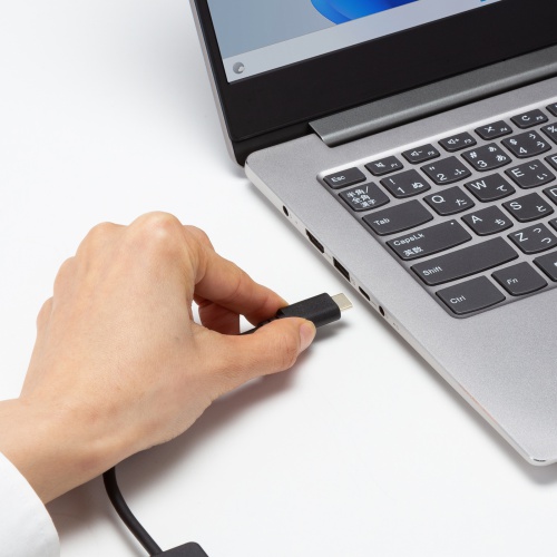 ドッキングステーション（タイプCハブ・4K・USBハブ・3ポート・5Gbps対応） USB-5TCH15BK サンワサプライ