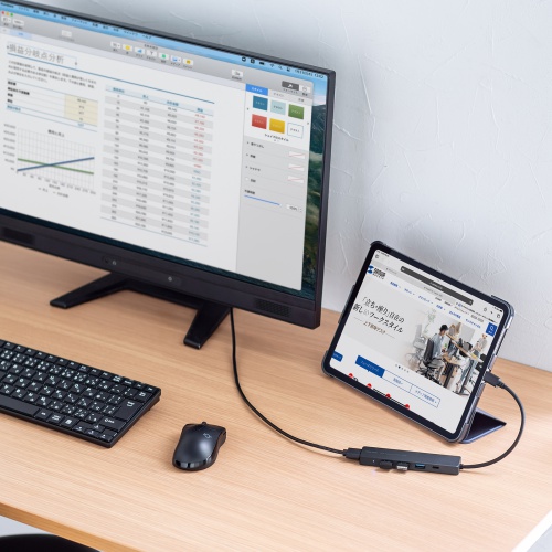 ドッキングステーション（タイプCハブ・4K・USBハブ・3ポート・5Gbps対応） USB-5TCH15BK サンワサプライ