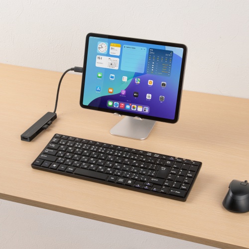 USB-C ハブ（6-in-1・HDMI・4K30Hz・映像出力・USB-Cポート搭載・USB 5Gbps・USB-Aポート搭載・カードリーダー・ブラック）