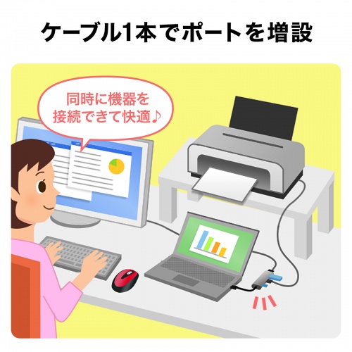 USB-C ハブ（6-in-1・HDMI・4K30Hz・映像出力・USB-Cポート搭載・USB 5Gbps・USB-Aポート搭載・カードリーダー・ブラック）