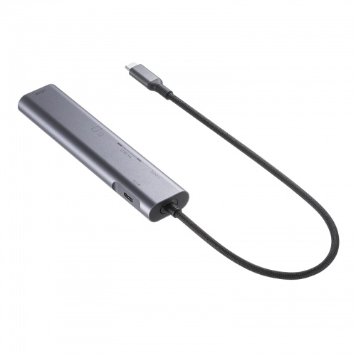 ドッキングステーション（USB Type-C・画面ON/OFFスイッチ付き・HDMI・4K/60Hz・USB PD100W対応・USB 5Gbps・カードリーダー・ケーブル一体型・モバイル・持ち運び）