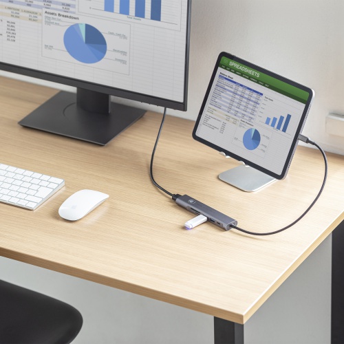 ドッキングステーション（USB Type-C・画面ON/OFFスイッチ付き・HDMI・4K/60Hz・USB PD100W対応・USB 5Gbps・カードリーダー・ケーブル一体型・モバイル・持ち運び）