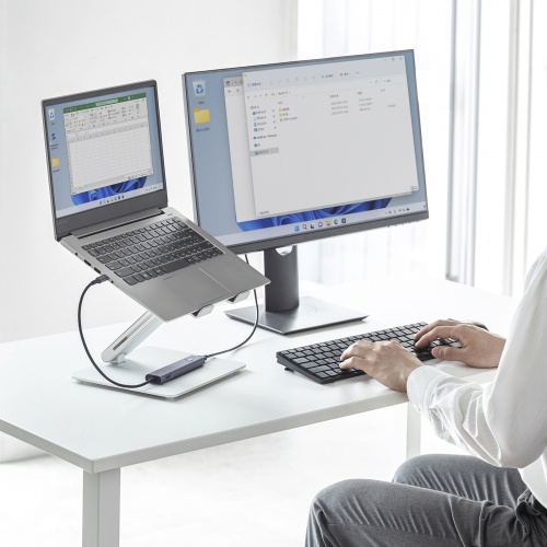 ドッキングステーション（USB Type-C・画面ON/OFFスイッチ付き・HDMI・4K/60Hz・USB PD100W対応・USB 5Gbps・カードリーダー・ケーブル一体型・モバイル・持ち運び）