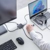 USB-Cハブ（2画面出力・HDMI×2・Type-C映像出力可能・マルチディスプレイ・4K/60Hz・PD100W入力・USB5Gbps・ケーブル長60cm）