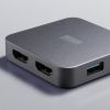USB-Cハブ（2画面出力・HDMI×2・Type-C映像出力可能・マルチディスプレイ・4K/60Hz・PD100W入力・USB5Gbps・ケーブル長60cm）