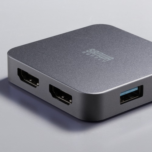 USB-Cハブ（2画面出力・HDMI×2・Type-C映像出力可能・マルチディスプレイ・4K/60Hz・PD100W入力・USB5Gbps・ケーブル長60cm）