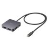 USB-Cハブ（2画面出力・HDMI×2・Type-C映像出力可能・マルチディスプレイ・4K/60Hz・PD100W入力・USB5Gbps・ケーブル長60cm）