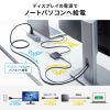 USB-Cハブ（2画面出力・HDMI×2・Type-C映像出力可能・マルチディスプレイ・4K/60Hz・PD100W入力・USB5Gbps・ケーブル長60cm）