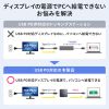 USB-Cハブ（2画面出力・HDMI×2・Type-C映像出力可能・マルチディスプレイ・4K/60Hz・PD100W入力・USB5Gbps・ケーブル長60cm）