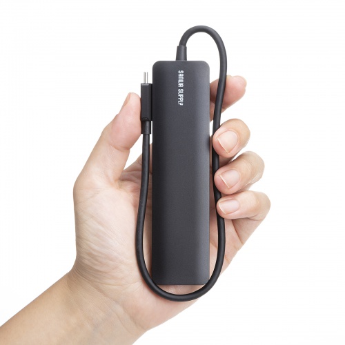 ドッキングステーション（Type-C 接続・5 in 1・HDMI2つ・2画面出力・4K/60Hz対応・PD100W・スリム・コンパクト・USB A 2つ・ケーブル長30cm）