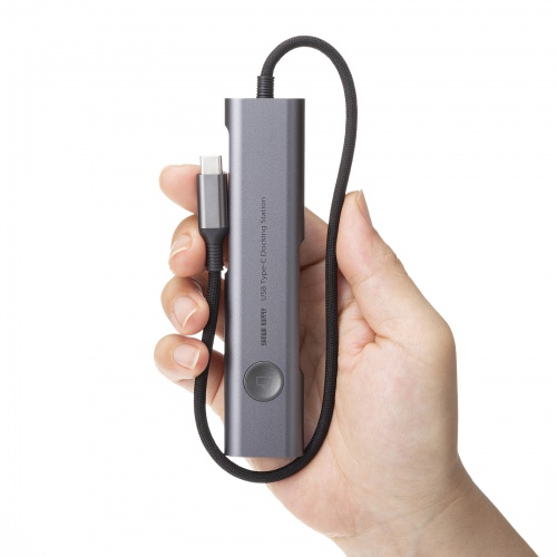ドッキングステーション（USB Type-C・画面ON/OFFスイッチ付き・HDMI・4K/60Hz・USB PD100W対応・USB 5Gbps・ケーブル一体型・LAN接続・持ち運び）