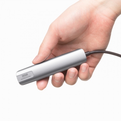 USB Type-Cドッキングハブ（スリム・HDMI映像出力・USB A×1・USB-C×1・LAN・PD100W対応・放熱構造・100cm）