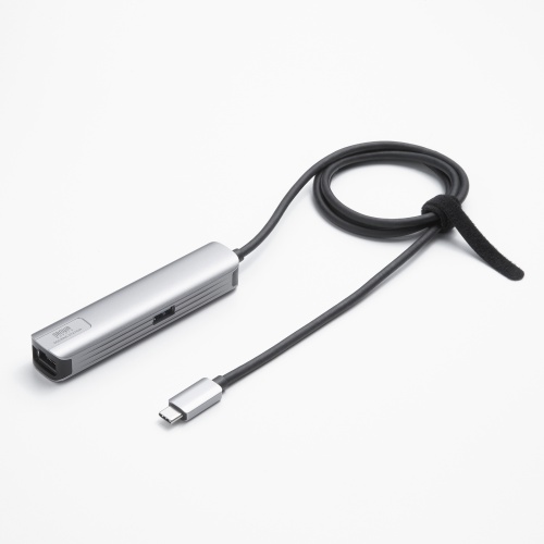 USB Type-Cドッキングハブ（スリム・HDMI映像出力・USB A×1・USB-C×1・LAN・PD100W対応・放熱構造・100cm）