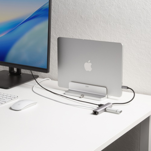 USB Type--C ハブ（スリム・HDMI映像出力・USB A×1・USB-C×1・LAN・PD100W対応・放熱構造・15cm）