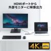 USB Type--C ハブ（スリム・HDMI映像出力・USB A×1・USB-C×1・LAN・PD100W対応・放熱構造・15cm）