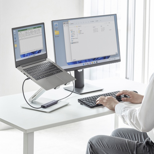 ドッキングステーション（USB Type-C・画面ON/OFFスイッチ付き・HDMI・4K/60Hz・USB PD100W対応・USB 5Gbps・ケーブル一体型・モバイル・持ち運び）