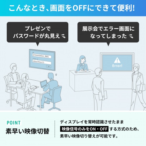 ドッキングステーション（USB Type-C・画面ON/OFFスイッチ付き・HDMI・4K/60Hz・USB PD100W対応・USB 5Gbps・ケーブル一体型・モバイル・持ち運び）