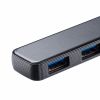 USB Type-C ハブ（4ポート・USB A×3・Type-C×1・PD100W対応・最大90W給電・USB 5Gbps・薄型・コンパクト・ケーブル一体型・ブラック）