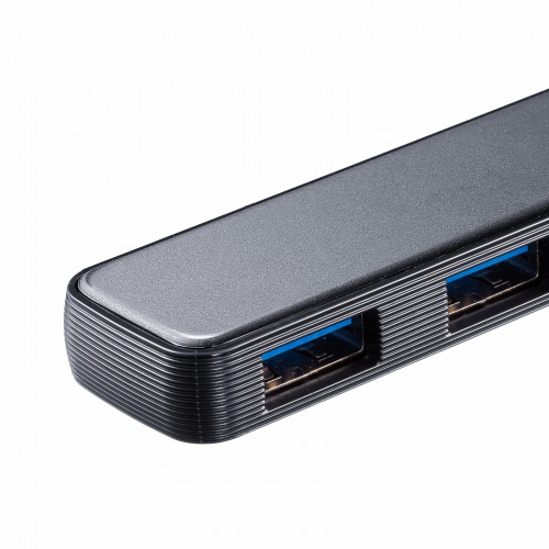 USB Type-C ハブ（4ポート・USB A×3・Type-C×1・PD100W対応・最大90W給電・USB 5Gbps・薄型・コンパクト・ケーブル一体型・ブラック）