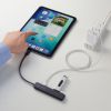 USB Type-C ハブ（4ポート・USB A×3・Type-C×1・PD100W対応・最大90W給電・USB 5Gbps・薄型・コンパクト・ケーブル一体型・ブラック）
