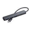 USB Type-C ハブ（4ポート・USB A×3・Type-C×1・PD100W対応・最大90W給電・USB 5Gbps・薄型・コンパクト・ケーブル一体型・ブラック）