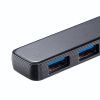 USB Type-C ハブ（4ポート・USB A×2・Type-C×2・PD100W対応・最大90W給電・USB・5Gbps・薄型・コンパクト ケーブル一体型・ブラック）