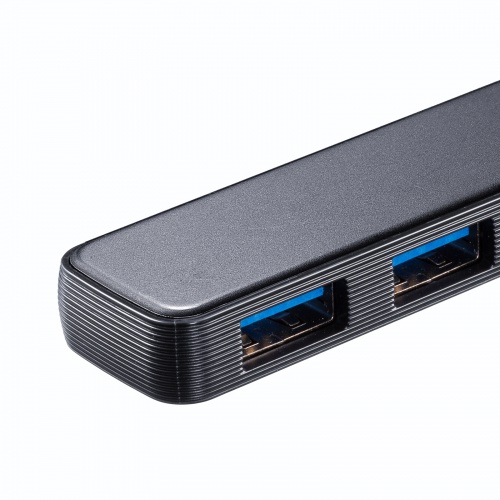 USB Type-C ハブ（4ポート・USB A×2・Type-C×2・PD100W対応・最大90W給電・USB・5Gbps・薄型・コンパクト ケーブル一体型・ブラック）